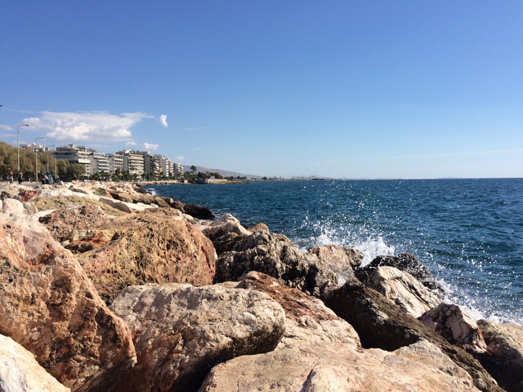 The promenade along the Mediterranean Sea