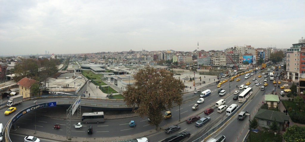 View over Istanbul from hotel room